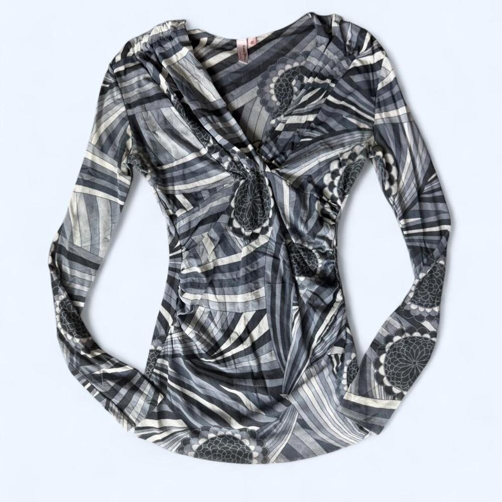 Sweet pea long sleeve micromesh  babydoll top